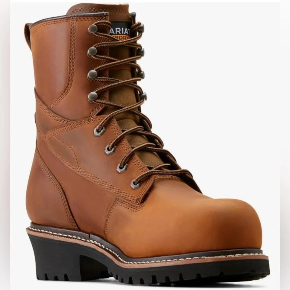 ARIAT mens Logger Shock Shield Waterproof Composite Toe Work Boot